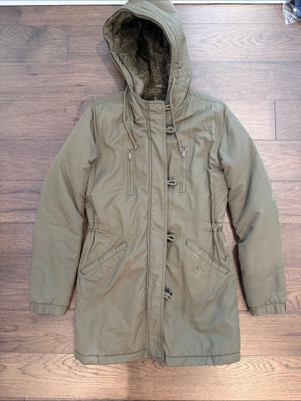 American Eagle Women's Size Small Sherpa Lined Hooded Jacket - C34-130